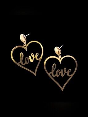 Heart Shaped "Love" Earrings